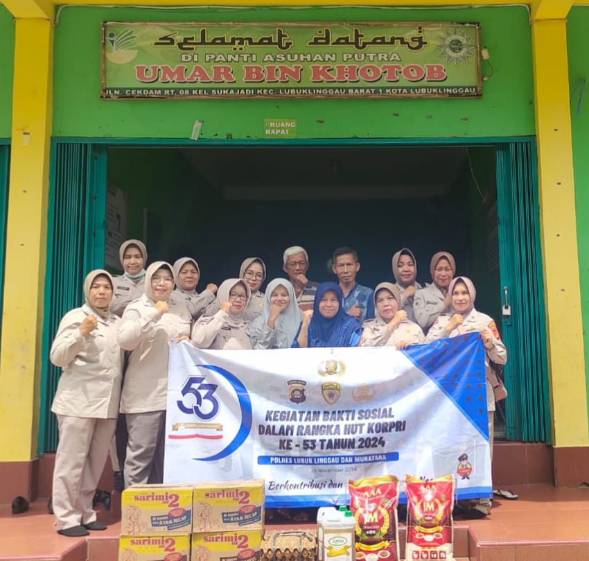 Giat Bhakti Sosial Polres Kota Lubuklinggau Kunjungi Panti Asuhan Dan Anjangsana Terhadap Anggota Purnabhakti