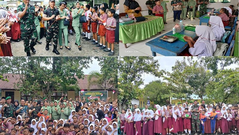 Kodim 0203/Langkat Tingkatkan Gizi Anak Sekolah dan Kurangi Angka Stunting Menuju Generasi Emas 2045