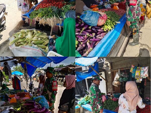 Babinsa Pantau Harga Sembako di Pasar Labuhanbilik Kec.Panai Tengah Kab.Labuhanbatu