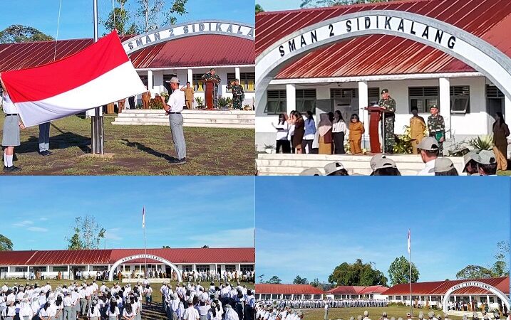 Dandim 0206/Dairi Pimpin Upacara Bendera Di SMAN 2 Sidikalang