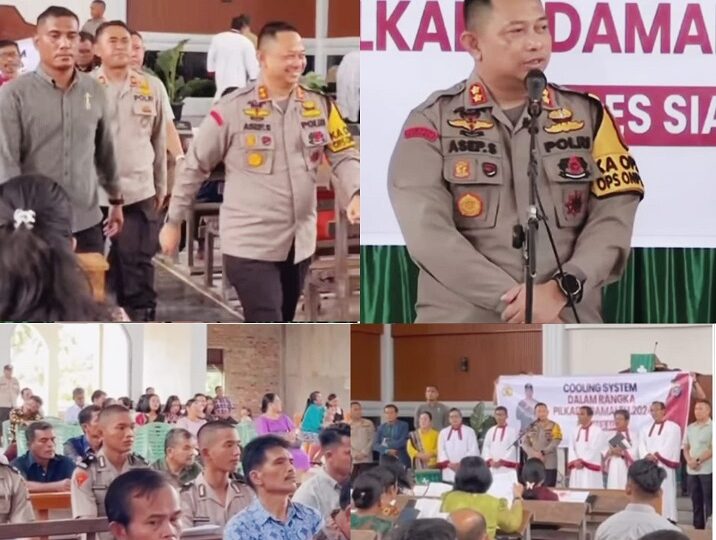 Kapolres Siak Sambangi Greja, Sampaikan Pesan Damai-Persatuan di Pilkada 2024