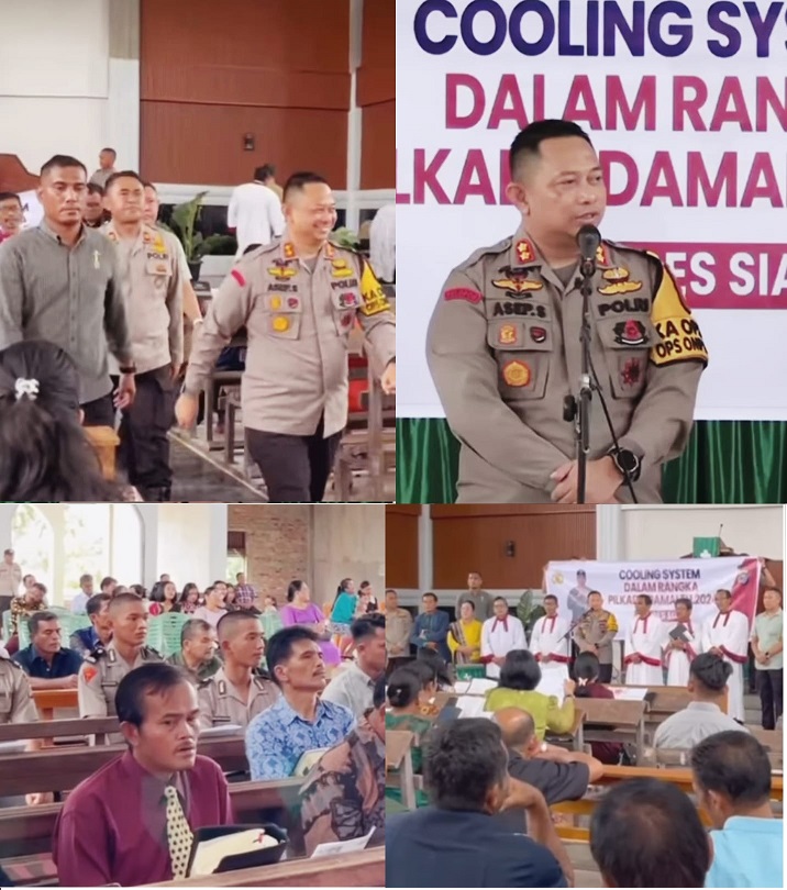 Kapolres Siak Sambangi Greja, Sampaikan Pesan Damai-Persatuan di Pilkada 2024