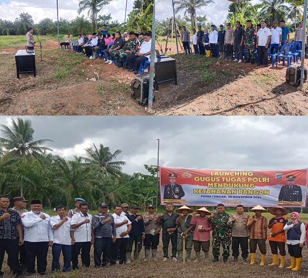 Babinsa Koramil 04/Labuhanbilik Hadiri Launching Gugus Tugas Polri Mendukung Ketahanan Pangan