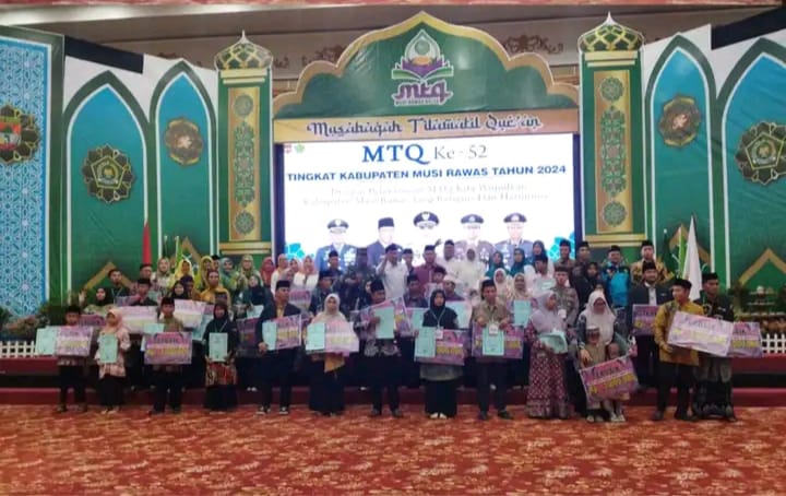 Penutupan MTQ Ke – 52 Tingkat Kabupaten Musirawas Tahun 2024 Menghasilkan 14 Qori Dan Qoriah Terbaik 