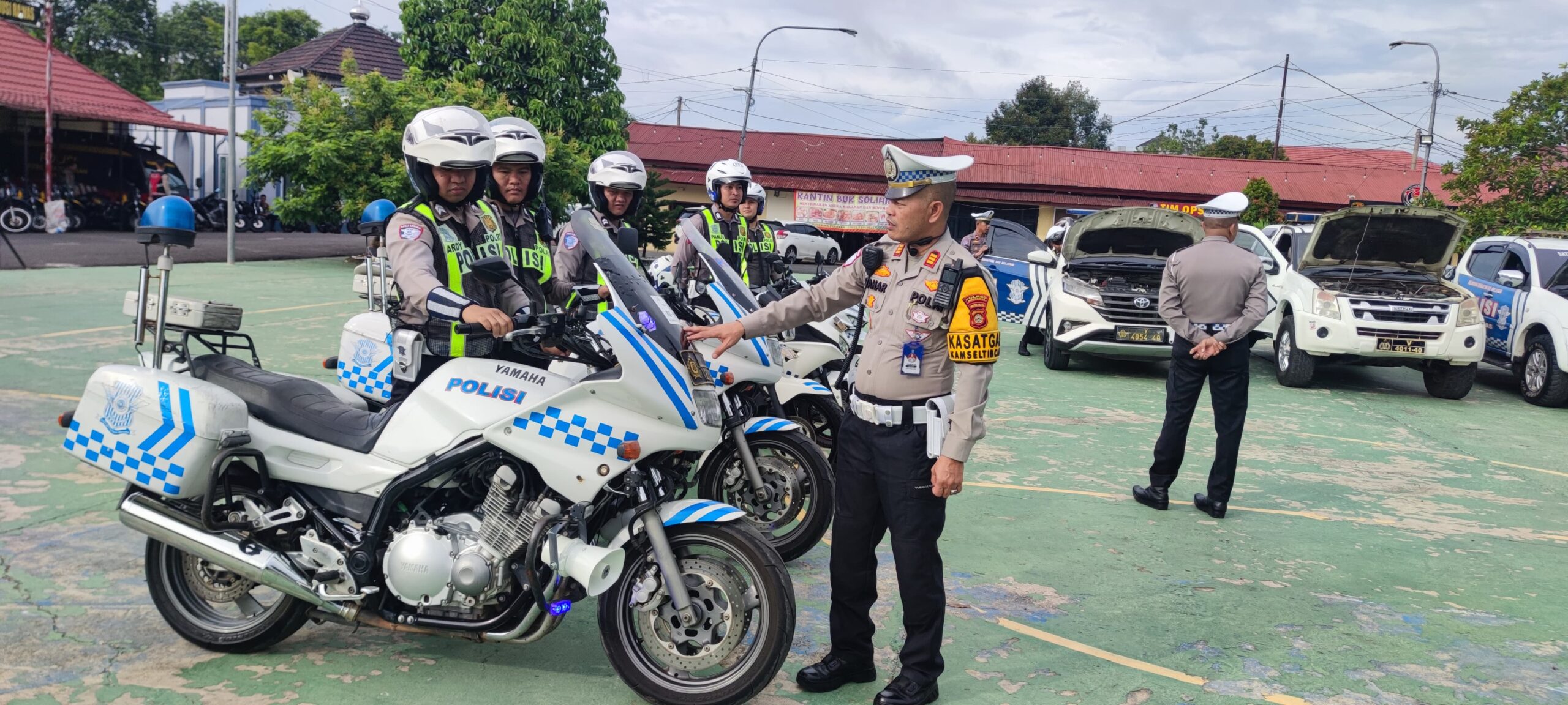 Satlantas Polres Musi Rawas Lakukan Pengecekan Kendaraan Dinas Jelang Nataru 2025