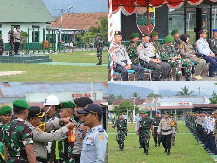 Menjelang Perayaan Natal dan Tahun Baru. Kodim 0309/Solok Gelar Apel Pasukan Pengamanan