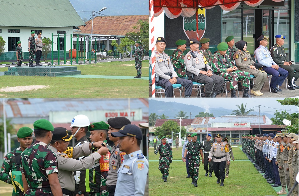 Menjelang Perayaan Natal dan Tahun Baru, Kodim 0309/Solok Gelar Apel Pasukan Pengamanan