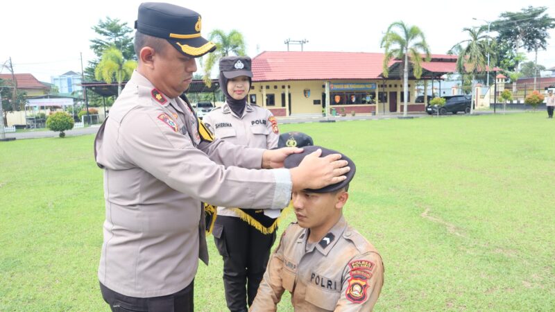 14 Bintara Remaja Angkatan 52 Gelombang II Tahun 2024 Dibaret, Wakapolres Musi Rawas : Terus Belajar, Berikan Inovasi dan Jadilah Polisi Baik Bagi Masyarakat