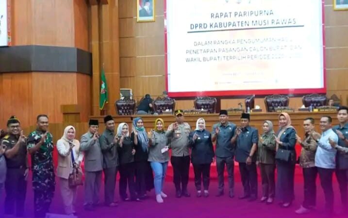 Hj.Ratna Machmud Dan H.Suprayitno Di Tetapkan Sebagai Bupati dan Wakil Bupati Musirawas Periode tahun 2025 – 2030