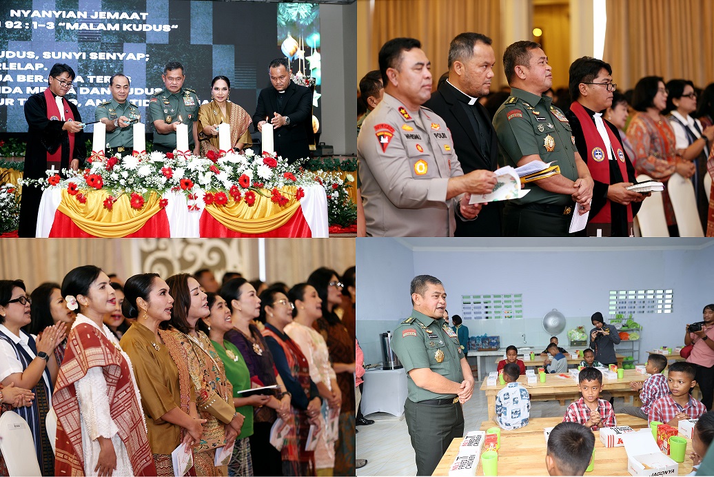 Kasad Rayakan Natal Bersama dan Tinjau Renovasi Panti Asuhan Bait Allah di Medan