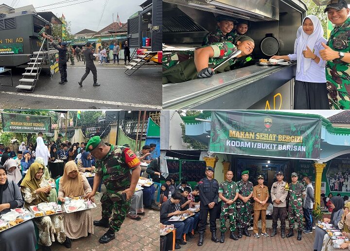 Kodam I/BB dan Poldasu Bersinergi Gelar Kegiatan Makan Sehat Bergizi untuk Anak Yatim dan Kaum Duafa di Medan