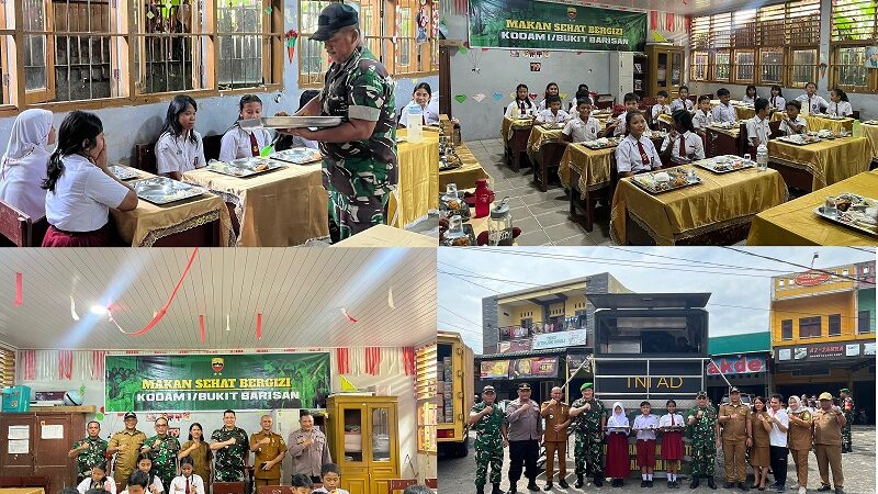 Kodam I/BB Dukung Prestasi Siswa SD di Tuntungan Melalui Program Makan Sehat Bergizi