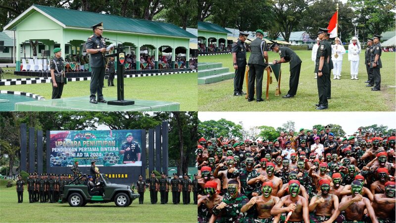 Pangdam I/BB Pimpin Upacara Penutupan Pendidikan Pertama Bintara TNI AD TA 2024 di Rindam I/BB