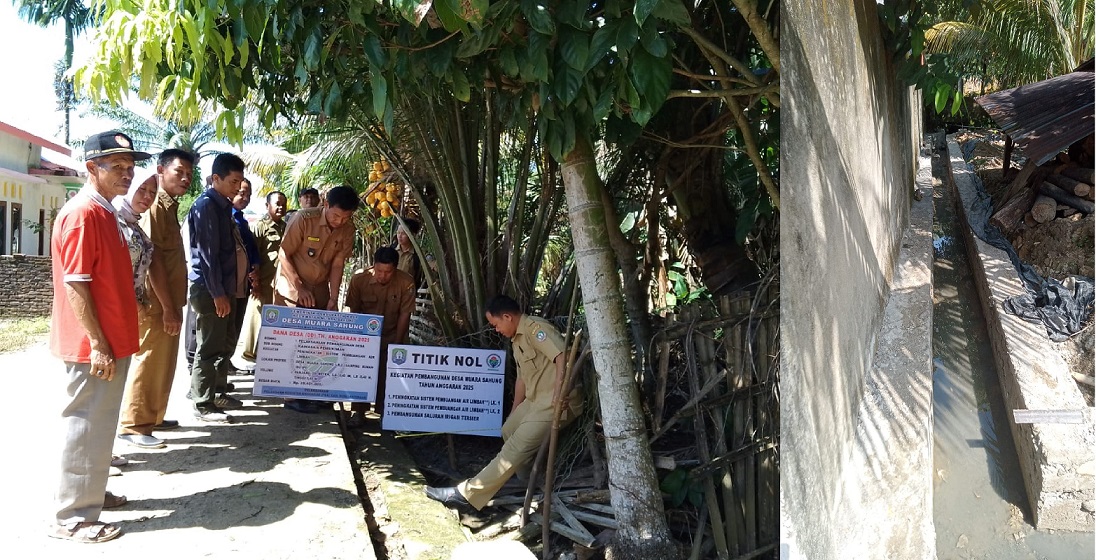 Pemdes Muara Sahung Laksanakan Pembangunan SPAL