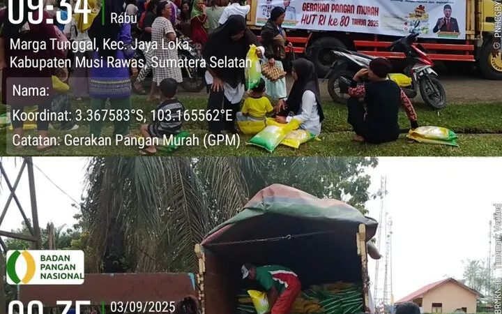 Peduli Dengan Masyarakat, Pemerintah Kabupaten Musi Rawas Gelar Gerakan Pangan Murah