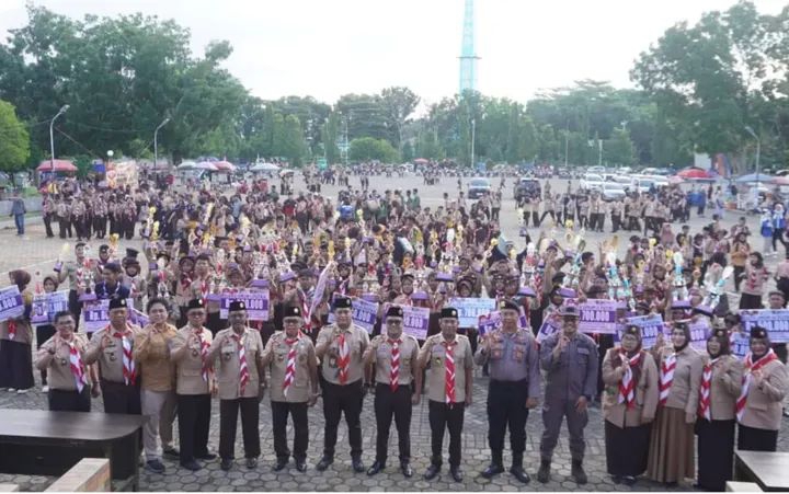 Wabup Musi Rawas H .Suprayitno Inspektur Upacara Peringatan HUT Pramuka Ke -64 