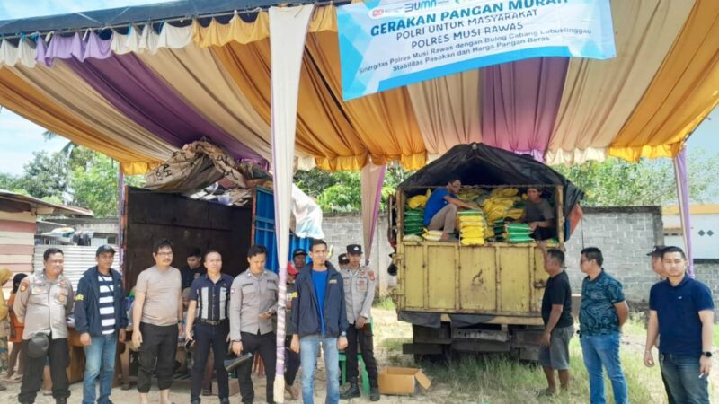 Kembali 20 Ton Beras GPM Ludes Terjual di Kecamatan Muara Lakitan, Sinergi Polres Musi Rawas Bersama Polsek Muara Lakitan dan Bulog Cabang Lubuklinggau