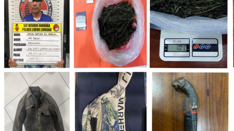 EM Pria Asal Bengkulu Diduga  Pengedar Narkoba Jenis Ganja, Satres Narkoba Polres Lubuklinggau Lakukan Penangkapan Berikut Barang Bukti