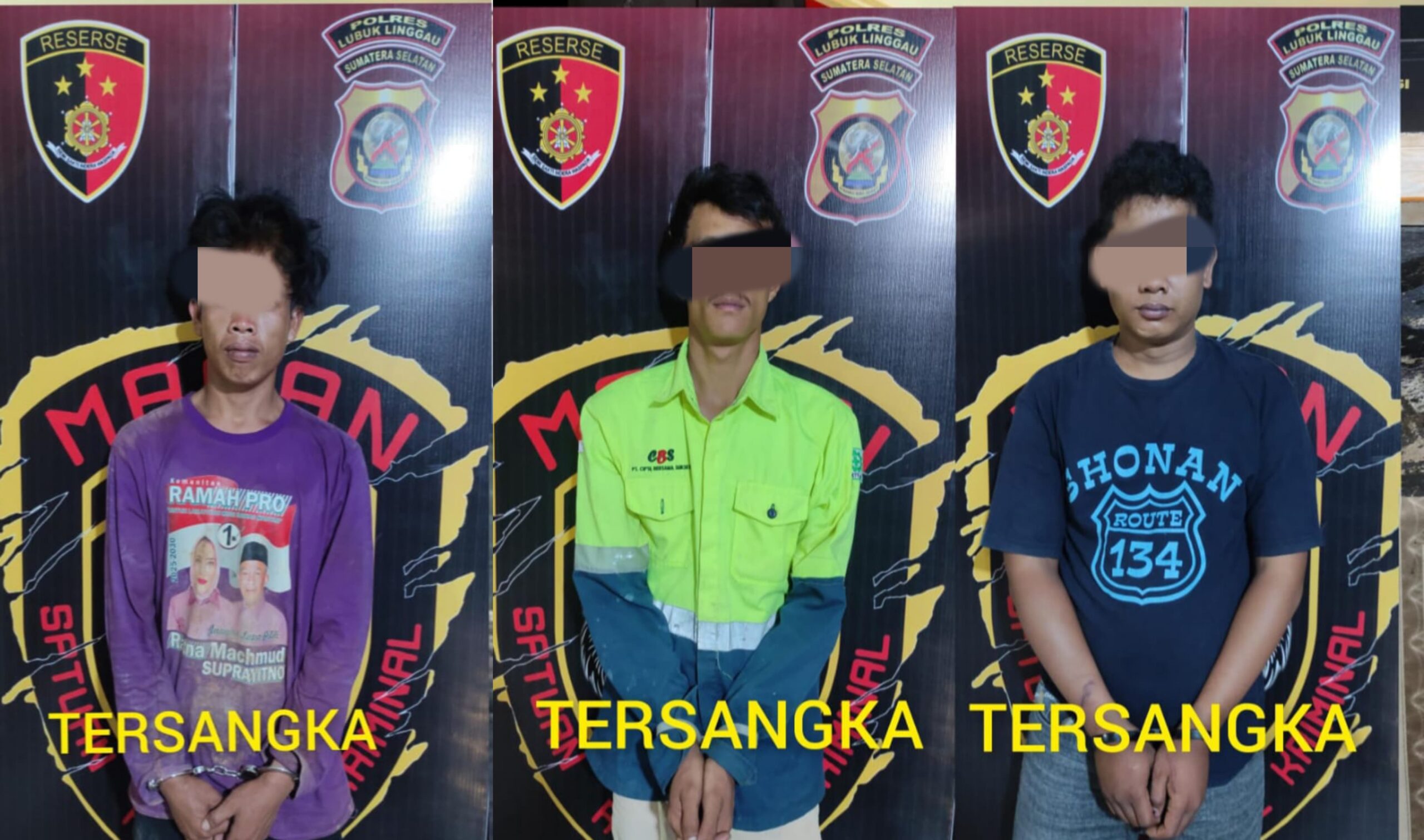 Tiga Tersangka Curat Berhasil di Tangkap Satreskrim Polres Lubuk Linggau
