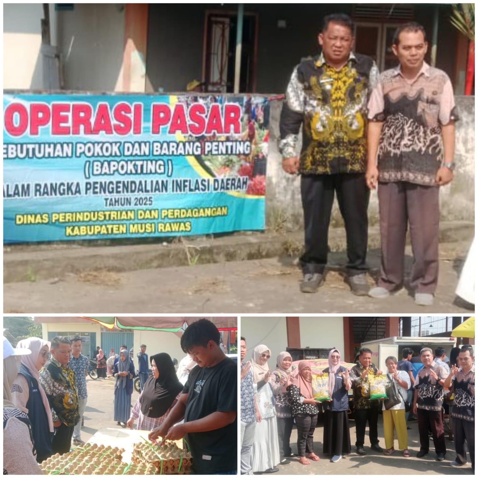 Dinas Perindag Kabupaten Musi Rawas bersama Camat Muara Beliti Monitoring Operasi Pasar Bapokting, Warga Rasakan Manfaat Harga Stabil