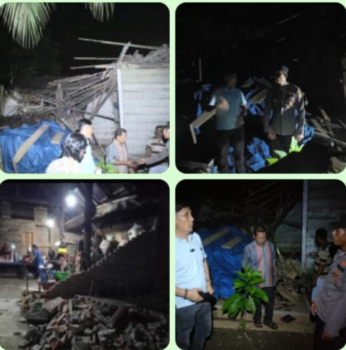 Gerak Cepat Polsek Semaka Identifikasi Dampak Gempa