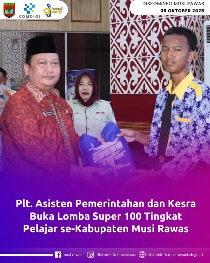 Pemkab Musi Rawas Adakan Lomba Cerdas Cermat wawasan Kebangsaan Super 100 Tingkat SMP/MTS dan SMA/SMK/MA Se-Kabupaten Musi Rawas
