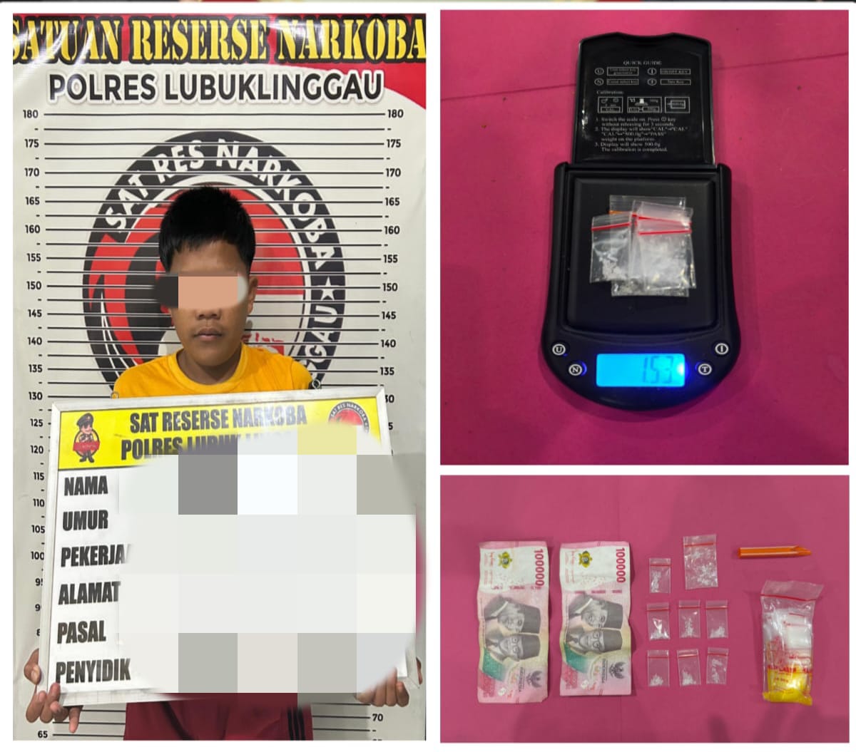 Transaksi Narkoba Berhasil Digagalkan Satres Narkoba polres Lubuklinggau, Pelaku AR Ditangkap Beserta Barang Bukti