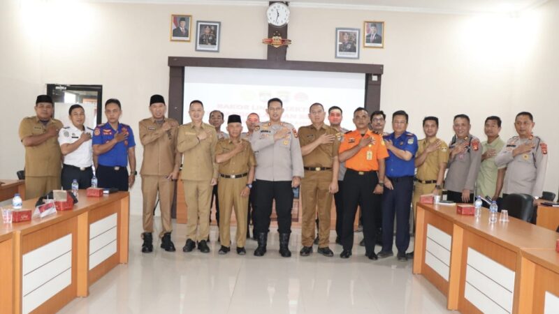 Mitigasi Bencana saat Cuaca Ekstrem, Polres Musi Rawas Bersama Pemkab Musi Rawas Gelar Rapat Koordinasi Lintas Sektoral.