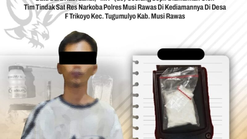 Satres Narkoba Polres Musirawas Berhasil Ungkap Kasus Peredaran Narkoba di Desa F Trikoyo