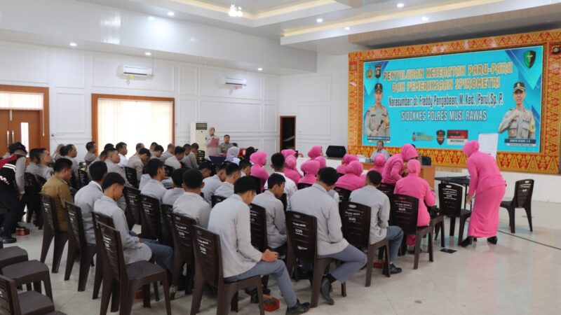 Polres Musi Rawas Gelar Penyuluhan Kesehatan Paru dan Pemeriksaan Spirometri Bagi Personel Polres