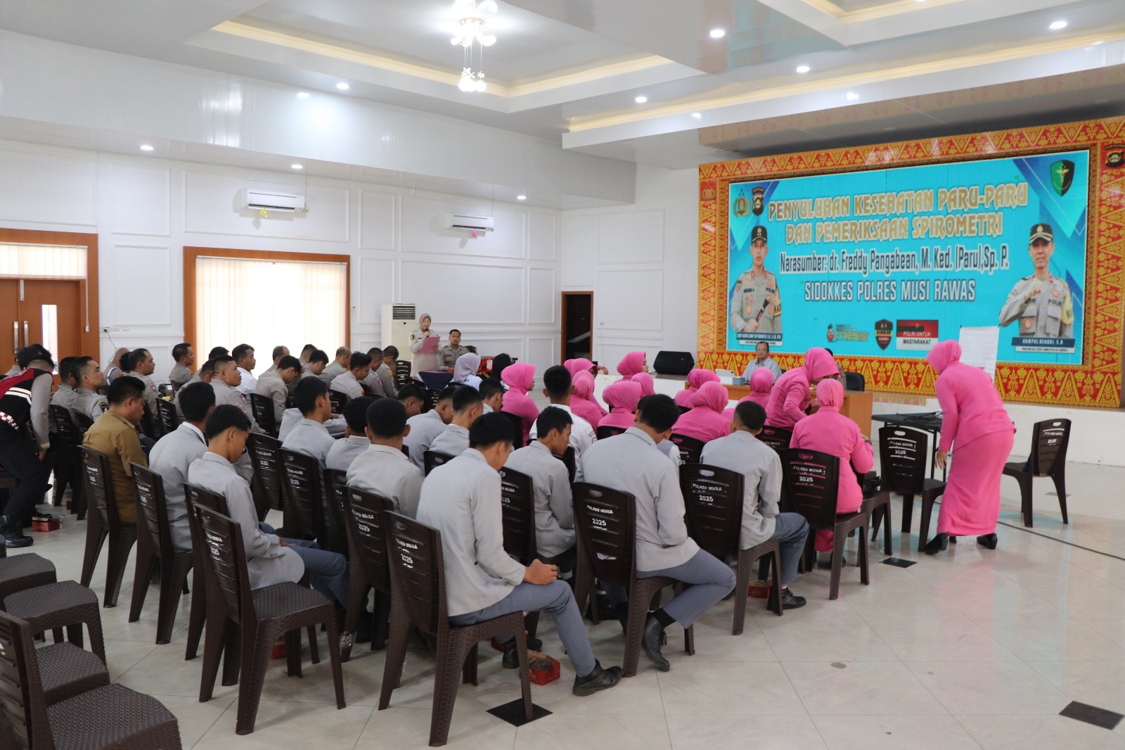Polres Musi Rawas Gelar Penyuluhan Kesehatan Paru dan Pemeriksaan Spirometri Bagi Personel Polres