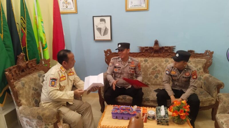 Silaturahmi Lintas Sektoral, Satbinmas Polres Musi Rawas Bersama Sat Pol PP Damkar dan Dinkes Bahas Persiapan Latkatpuan Bhabinkamtibmas