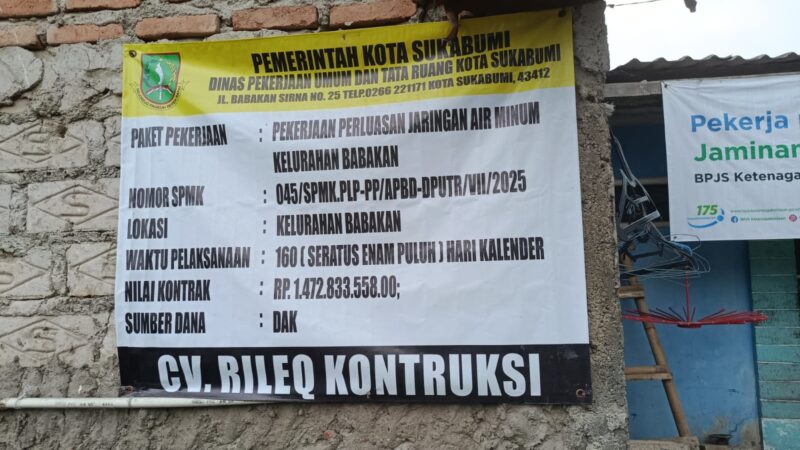 Proyek Sanitasi Bernilai Miliaran di Kota Sukabumi Diduga Minim Pengawasan