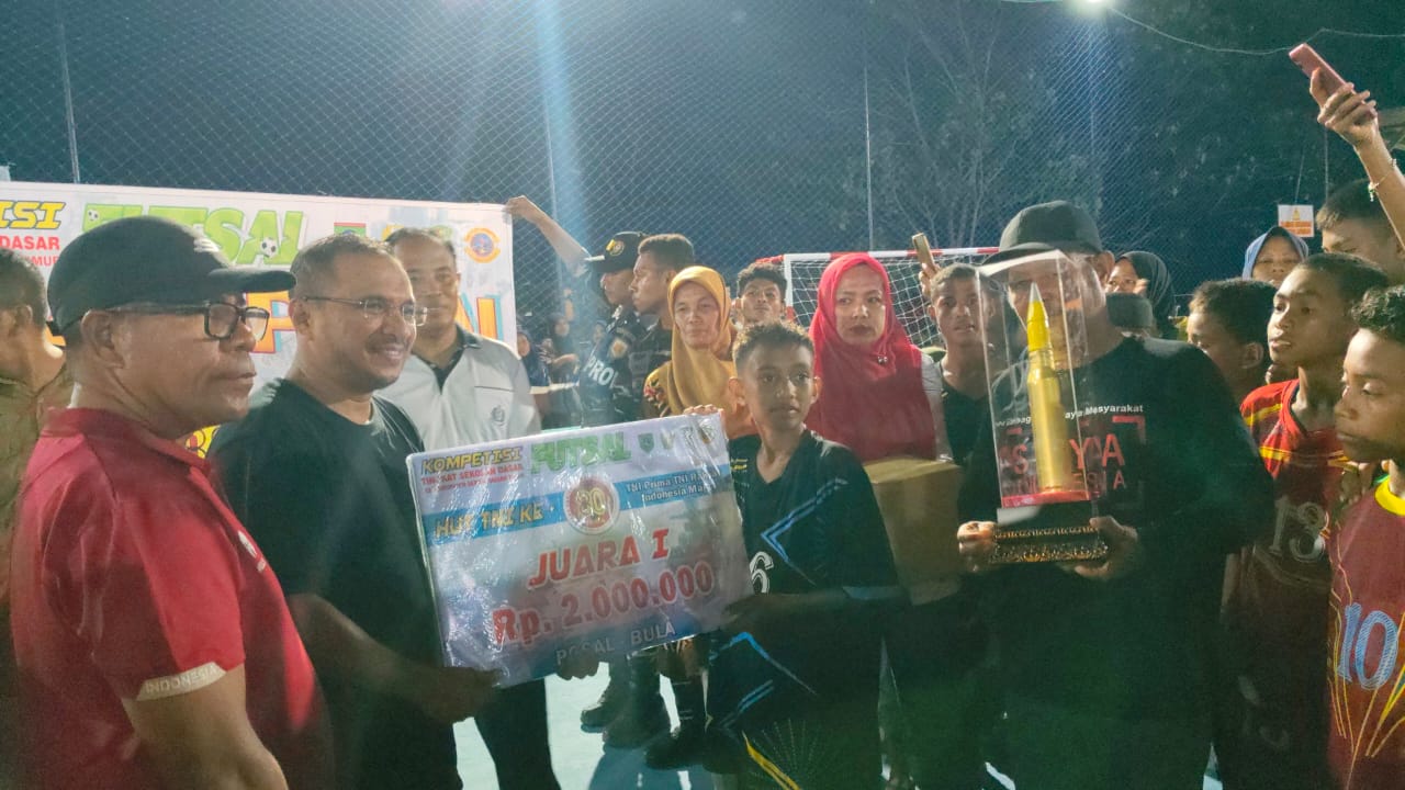 Pos TNI Angkatan Laut di SBT Sukses Gelar Kompetisi Futsal Perdana