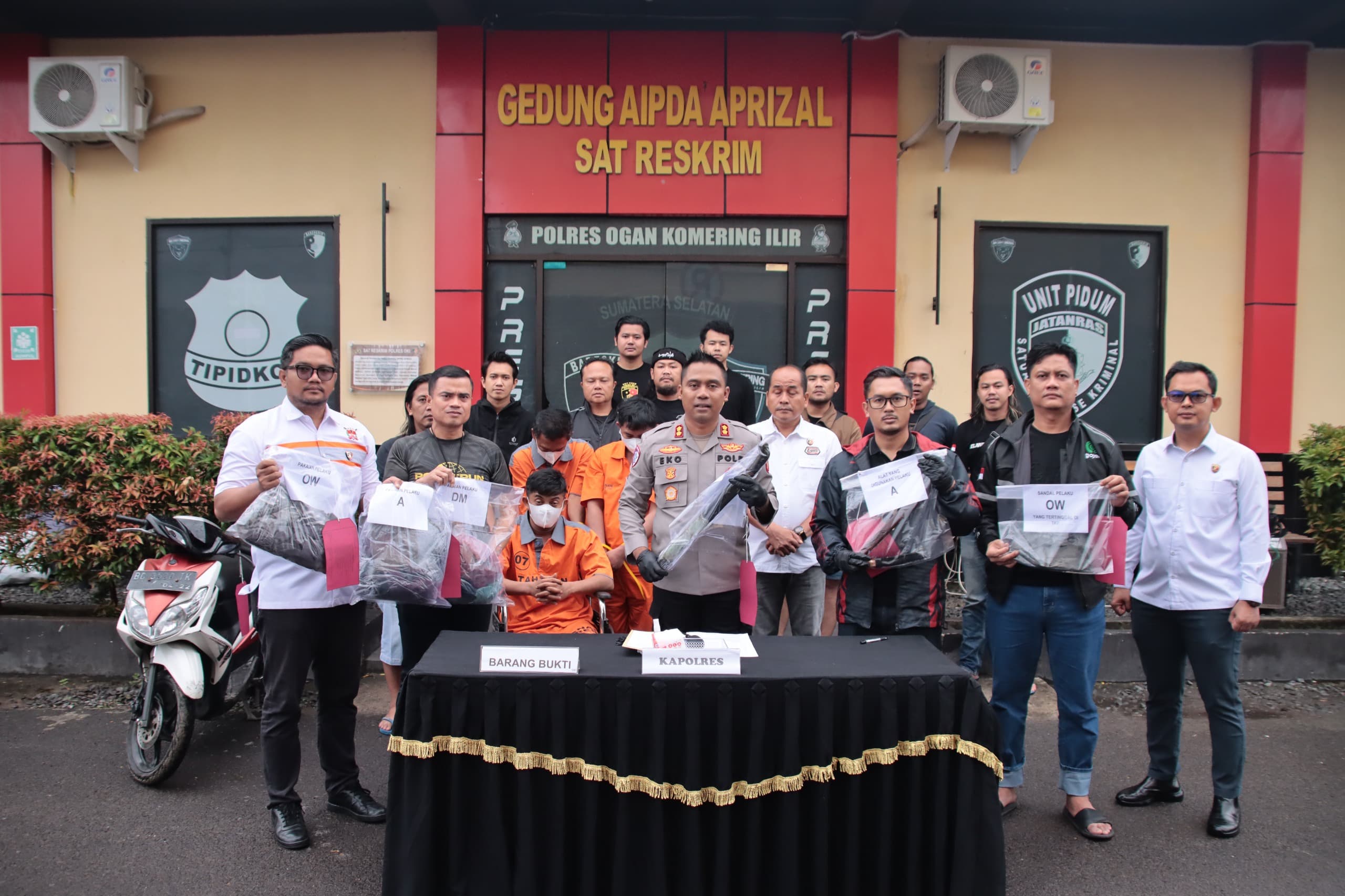 Satreskrim Polres OKI Berhasil Mengungkap Kasus Pembunuhan Dikelurahan Jua Jua