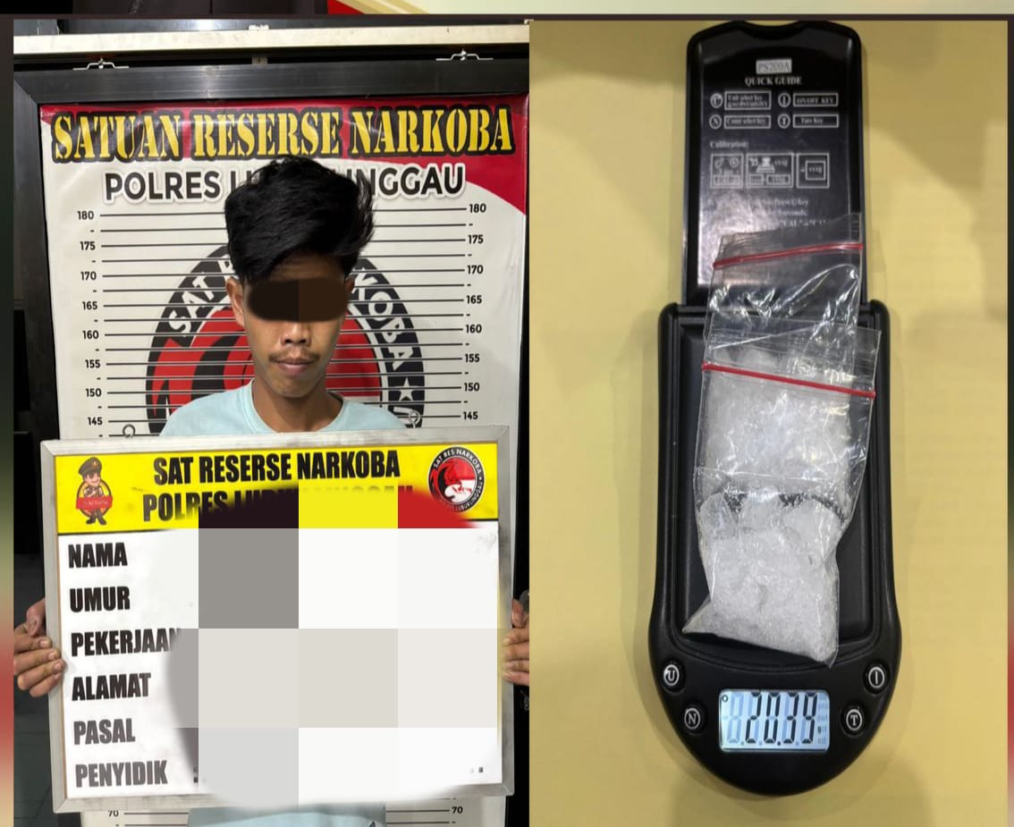 Satresnarkoba Polres Lubuk Linggau Tangkap Seorang Pemuda Dengan Barang Bukti Cukup Besar