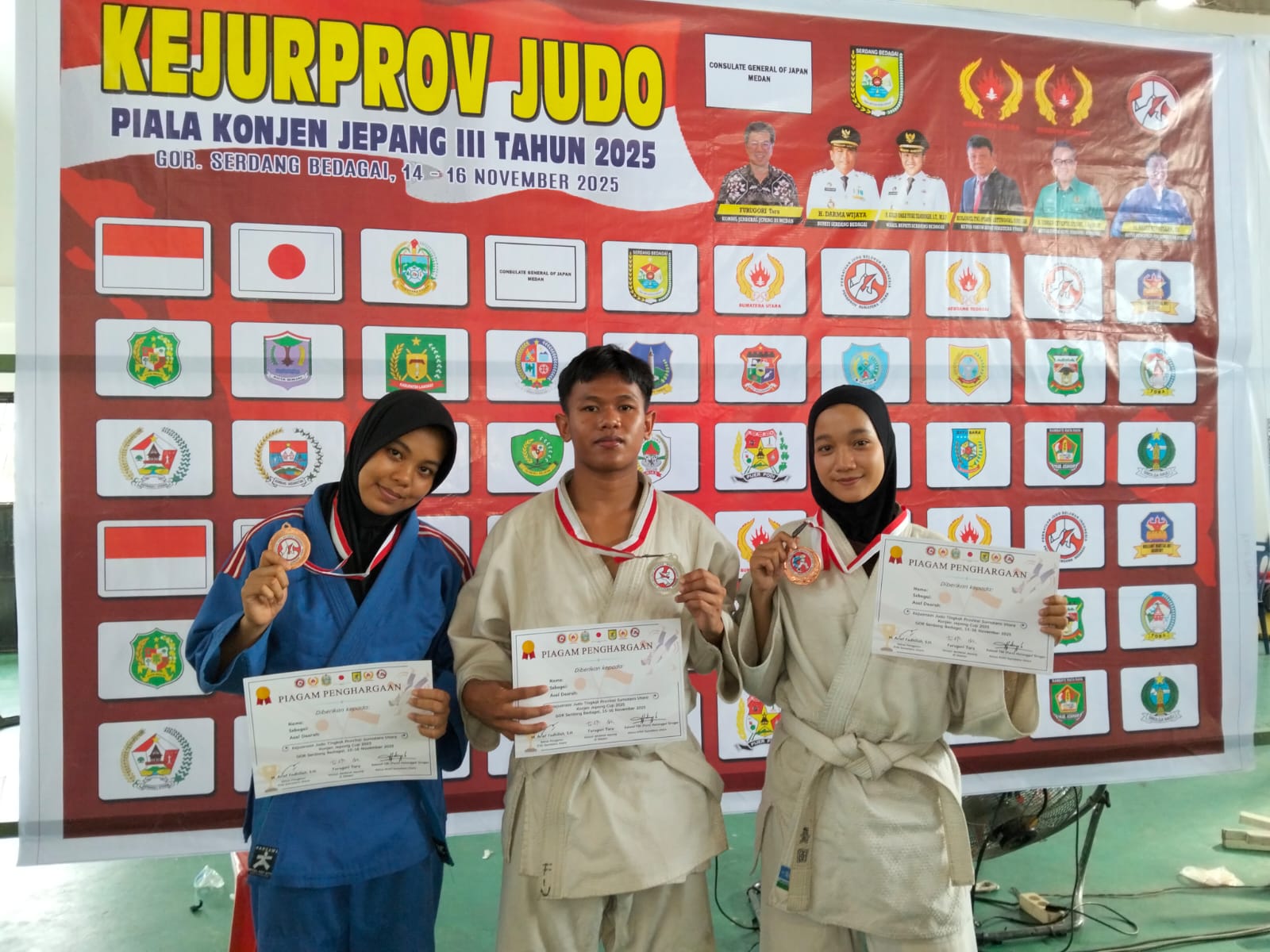 Meraih 3 Medali, Atlet  Kabupaten Labuhanbatu Toreh Prestasi Di Kejurprov Judo Piala Konsulat Jepang 2025 