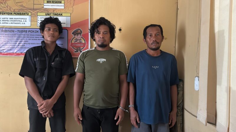 Dipimpin AKP Armen Faisal, Tim Gabungan Amankan Tiga Pelaku Sabu