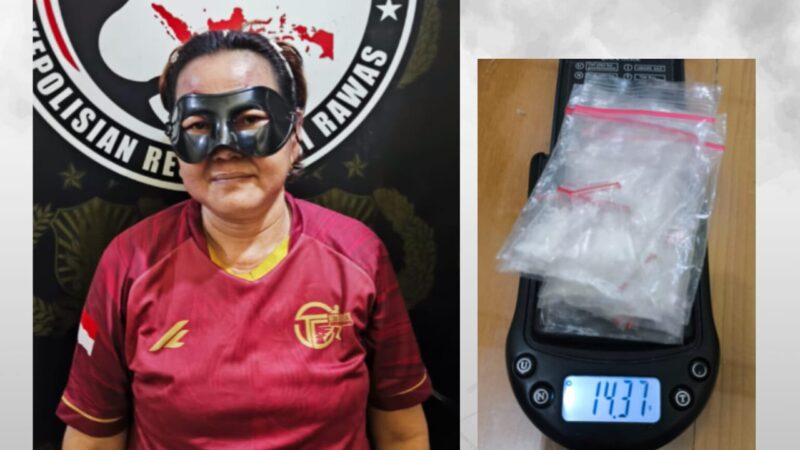 Pelaku Narkotika Jenis Sabu Seberat (brutto) 14,37 Gram Berhasil Ditangkap Satnarkoba Polres Musi Rawas 
