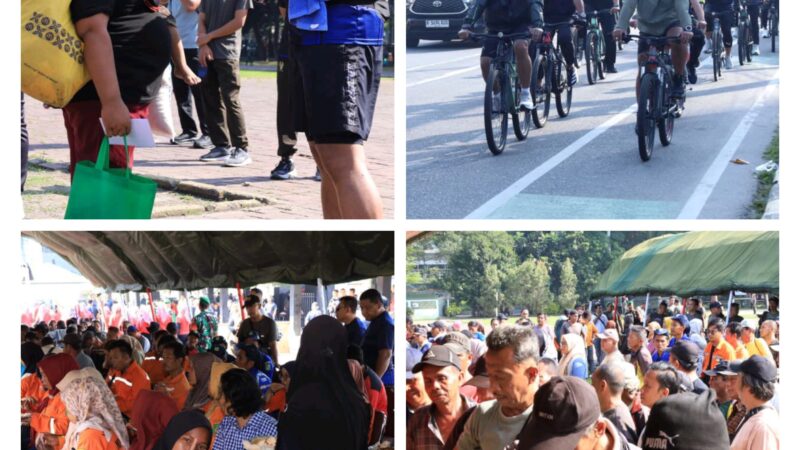 Pangdam I/BB dan Ketua Persit KCK PD I/BB Hadiri Olah Raga Bersama dan Jumat Berkah