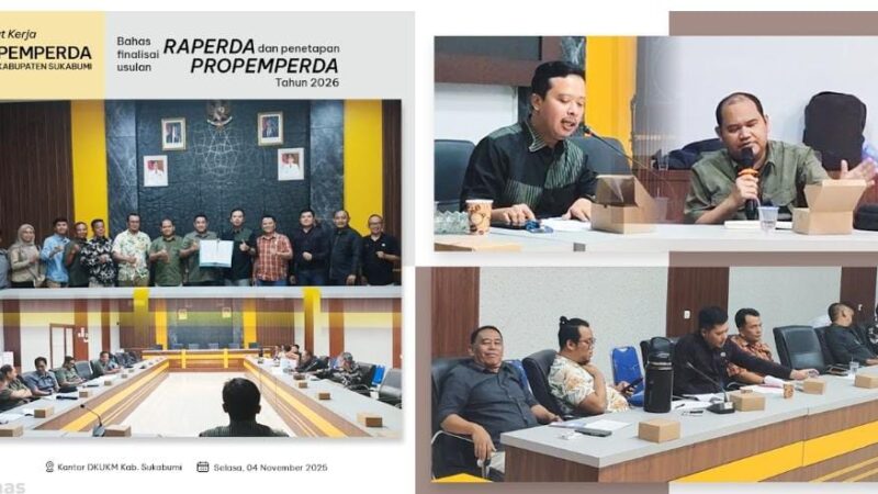 Rapat Kerja Bapemperda Bersama DPRD Kabupaten Sukabumi