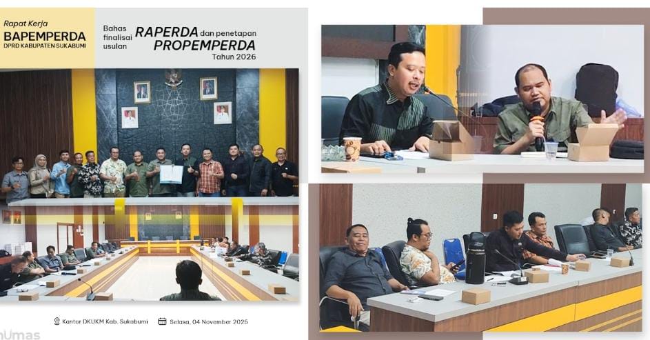 Rapat Kerja Bapemperda Bersama DPRD Kabupaten Sukabumi