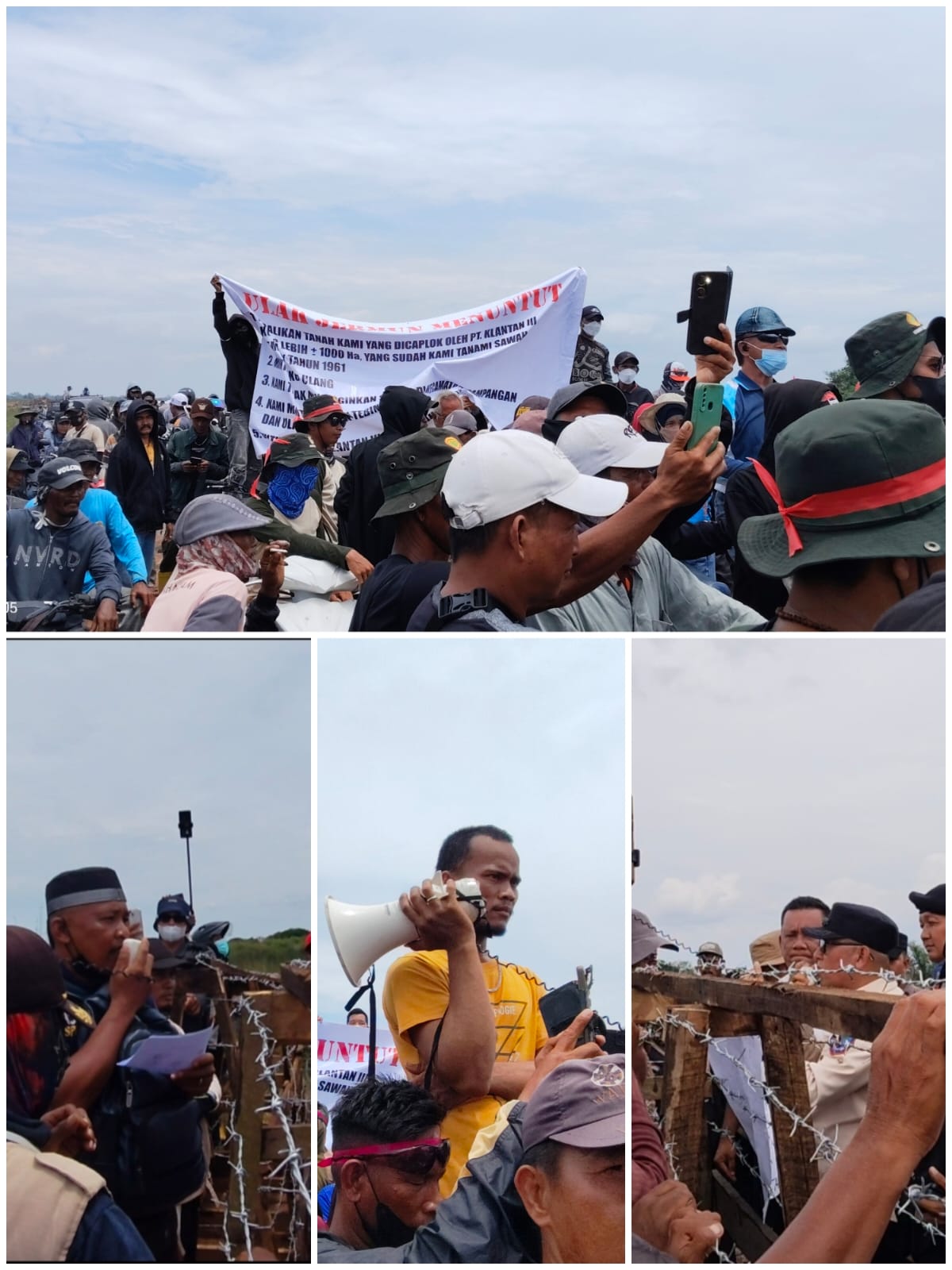 Aksi Damai Menuntut PT Kelantan Sakti III Mengembalikan Hak Lahan Plasma Masyarakat