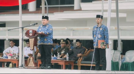PEMKAB PESIBAR GELAR UPACARA PERINGATAN HARI PAHLAWAN, INI PESAN WAKIL BUPATI IRAWAN TOPANI