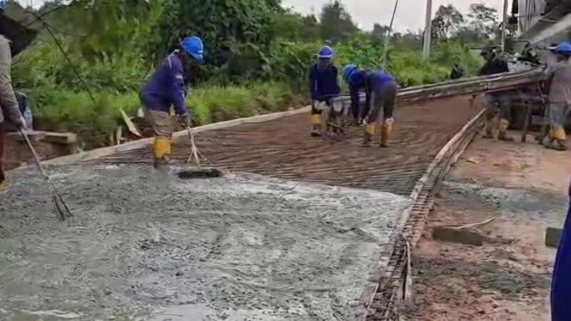 Konektivitas antarwilayah di Kecamatan Air Sugihan,Jalan Poros Dibangun Secara Bertahap