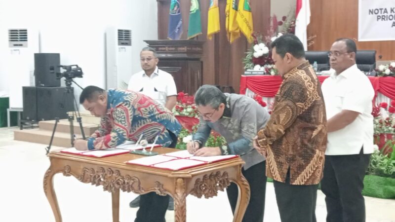 DPRD – Pemprov Paraf Nota Kesepakatan KUA PPAS APBD 2026