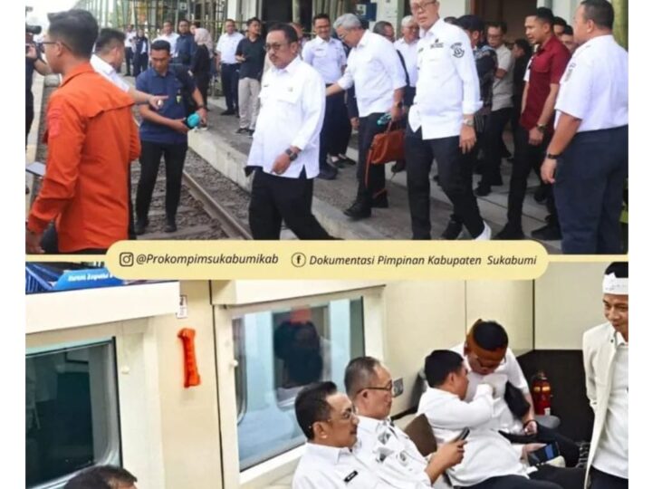 Bupati Sukabumi Asep Japar Dampingi Gubernur Jawa Barat Penandatanganan Perjanjian Kerja Sama antara Pemprov Jabar dengan PT. Kereta Api Indonesia di KAIS Stasiun Kereta Api Purwakarta