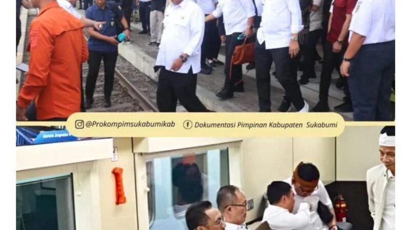 Bupati Sukabumi Asep Japar Dampingi Gubernur Jawa Barat Penandatanganan Perjanjian Kerja Sama antara Pemprov Jabar dengan PT. Kereta Api Indonesia di KAIS Stasiun Kereta Api Purwakarta