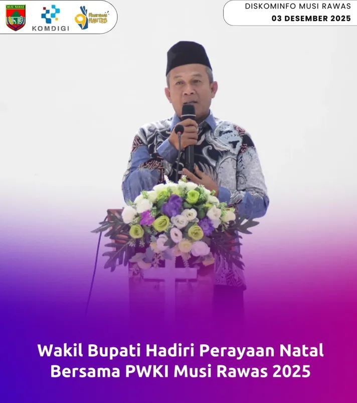 Semoga Tema Natal Kali ini Dapat Menjadi Terang Bagi Kita Semua,  Wabup Musi Rawas Hadiri Natal Bersama DPC PWKI 