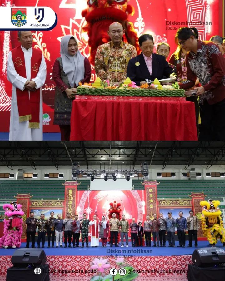 Walikota Lubuklinggau Bersama Forkopimda Hadiri Anniversary ke-40 Vihara Aditya Maitreya  ,